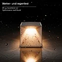 SIGOR Tafellamp op batterijen NUTALIS 10X10CM Cubusvorm, CCT Switch, met Touch-Dimmer, met Lader IP54, vuurrood dimbaar