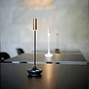SIGOR Tafellamp op batterijen NUCANDLE met Touch-Dimmer IP54, glanzend, koper, zwart dimbaar