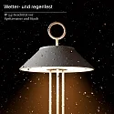 Tafellamp op batterijen NUDIDEROT met haak, CCT Switch, met aanraakdimmer IP54, koper dimbaar
