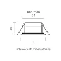 SIGOR downlight ARGENT swivelling, Bluetooth controllable, Casambi IP54, white dimmable
