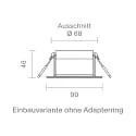 SIGOR recessed luminaire ARGENT swivelling IP54, black dimmable 8W 580lm 3000K 36°