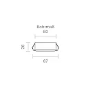 SIGOR recessed luminaire DILED 60 flat, rigid IP30, white dimmable 5W 330lm 3000K 36° 36° CRI 95