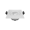 recessed luminaire DILED square IP20, white dimmable 6W 380lm 3000K 36° 36° CRI 95