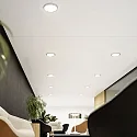 LED Downlight FLED 3-CCT, with DIP switch, IP20, CRi >90, glare free, white, Ø 22.5cm, 18W 3000-5000K 1400-1700lm 110°