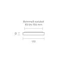 LED Downlight FLED 3-CCT, with DIP switch, IP20, CRi >90, glare free, white, Ø 22.5cm, 18W 3000-5000K 1400-1700lm 110°