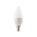 LED Light bulb candle ECOLUX, 230V, Ø 3.5cm / L 10.2cm, E14, 5.5W 2700K 470lm 250°, not dimmable, opal
