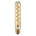 LED Decorative Spiral Filament tube lamp CURVED GOLD, 230V, Ø 3.2cm / L 18.5cm, E27, 5.5W 2000K 250lm 330°, dimmable