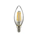 LED Filament light bulb CANDLE, 230V, Ø 3.5cm / L 9.7cm, 230V, Ø 3.5cm / L 9.7cm, E14, 2.5W 2700K 250lm 300°, dimmable, clear