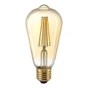 LED Filament light bulb Edison GOLD, 230V, Ø 6.4cm / L 14cm, E27, 4.5W 2500K 420lm 300°, dimmable, gold