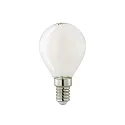 LED Filament light bulb DROP, 230V, Ø 4.5cm / L 8cm, E14, 4.5W 2700K 400lm 300°, dimmable, opal shadowless