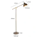 Mexlite Staande lamp NOVE 1-vlams E27 IP20, brons dimbaar
