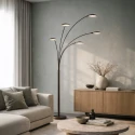 Mexlite floor lamp SYNNA 5 flames IP20, cocoa dimmable