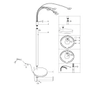 Mexlite floor lamp SYNNA 5 flames IP20, cocoa dimmable