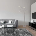 floor lamp SYNNA 5 flames, rotatable, with flex arm, direct / indirect, with cord dimmer IP20