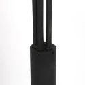 Mexlite Staande lamp SYNNA 5-vlams, roteerbaar, met flexibele arm, direct / indirect, met snoerdimmer IP20, zwart mat dimbaar