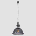 Steinhauer Pendelarmatuur BIKKEL - Ø 45CM 1-vlams, medium E27 IP20, rookkleuren, transparant dimbaar