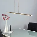 Steinhauer Pendelarmatuur ZELENA / 122CM up down, CCT Switch, instelbaar, met aanraakdimmer IP20, staal geborsteld dimbaar