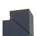 Steinhauer Wandarmatuur voor buitenshuis JACK up down, 2-vlams, hoekig, instelbaar, schakelbaar IP67, zwart mat 