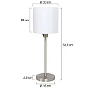 Mexlite Mexlite Table lamp NOOR, 1 flame, steel