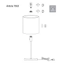 Mexlite Mexlite Table lamp NOOR, 1 flame, steel