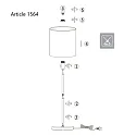 Mexlite Mexlite Floor lamp NOOR, 1 flame, steel