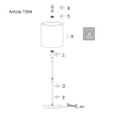 Mexlite Mexlite Floor lamp NOOR, 1 flame, steel