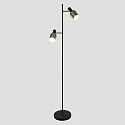 anne light & home Staande lamp FJORGARD 2-vlams, met schakelaar, met stekker, instelbaar E27 IP20, zwart mat 