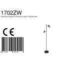 anne light & home Staande lamp FJORGARD 2-vlams, met schakelaar, met stekker, instelbaar E27 IP20, zwart mat 