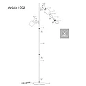anne light & home Staande lamp FJORGARD 2-vlams, met schakelaar, met stekker, instelbaar E27 IP20, zwart mat 