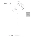 anne light & home Staande lamp FJORGARD 2-vlams, met schakelaar, met stekker, instelbaar E27 IP20, zwart mat 