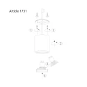 Steinhauer Downlight PÉLITE SPOT cilindrisch, stijf, opbouwversie GU10 IP20, wit dimbaar