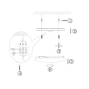 anne light & home AN Ceiling luminaire AURA, Bambusring, white