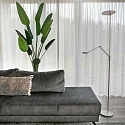 Steinhauer Plafondstraler - vloerlamp ZODIAC met scharnierende arm, met LED-spot, direct / indirect, met aanraakdimmer IP20