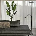 Steinhauer Plafondstraler - vloerlamp ZODIAC met scharnierende arm, met LED-spot, direct / indirect, met aanraakdimmer IP20