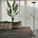 Steinhauer Plafondstraler - vloerlamp ZODIAC met scharnierende arm, met LED-spot, direct / indirect, met aanraakdimmer IP20