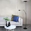Steinhauer Plafondstraler - vloerlamp ZODIAC met scharnierende arm, met LED-spot, direct / indirect, met aanraakdimmer IP20