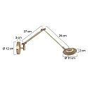 Steinhauer Wandarmatuur ZODIAC LED 1-vlams IP20, brons, wit dimbaar