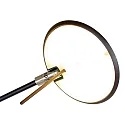 Steinhauer Wandarmatuur ZODIAC met scharnierende arm, met stekker, direct / indirect, met aanraakdimmer IP20, zwart mat dimbaar
