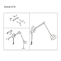 Steinhauer Wandarmatuur ZODIAC met scharnierende arm, met stekker, direct / indirect, met aanraakdimmer IP20, zwart mat dimbaar