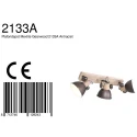 Mexlite Plafondarmatuur GEARWOOD 3-vlams, instelbaar E27 IP20, antraciet, mat dimbaar