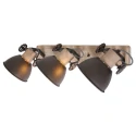 Mexlite Plafondarmatuur GEARWOOD 3-vlams, instelbaar E27 IP20, antraciet, mat dimbaar