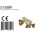 Mexlite Mexlite Spot GEARWOOD, 3 flames, bronze