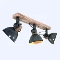 Mexlite Plafondarmatuur GEARWOOD 3-vlams, instelbaar E27 IP20, groen, glanzend dimbaar