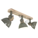 Mexlite Plafondarmatuur GEARWOOD 3-vlams, instelbaar E27 IP20, groen, glanzend dimbaar