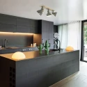 Mexlite Plafondarmatuur GEARWOOD 3-vlams, instelbaar E27 IP20, groen, glanzend dimbaar