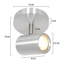 Badkamerarmatuur UPROUND 1-vlams, cilindrisch, Dim-To-Warm, instelbaar GU10 IP44