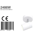 Mexlite Badkamerarmatuur UPROUND 1-vlams, cilindrisch, Dim-To-Warm, instelbaar GU10 IP44, wit mat dimbaar