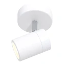 Mexlite Badkamerarmatuur UPROUND 1-vlams, cilindrisch, Dim-To-Warm, instelbaar GU10 IP44, wit mat dimbaar