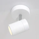 Mexlite Badkamerarmatuur UPROUND 1-vlams, cilindrisch, Dim-To-Warm, instelbaar GU10 IP44, wit mat dimbaar