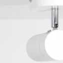 Mexlite Badkamerarmatuur UPROUND 1-vlams, cilindrisch, Dim-To-Warm, instelbaar GU10 IP44, wit mat dimbaar